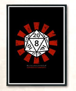 Dungeons And Dragons Retro Japanese Modern Poster Print