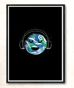 Earth Loves Music Modern Poster Print