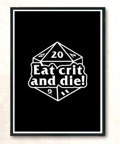 Eat Crit And Die White Pocket Modern Poster Print