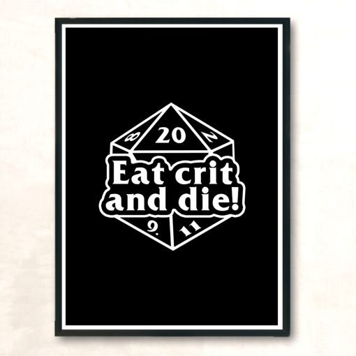 Eat Crit And Die White Pocket Modern Poster Print