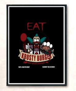 Eat Krusty Burger Modern Poster Print