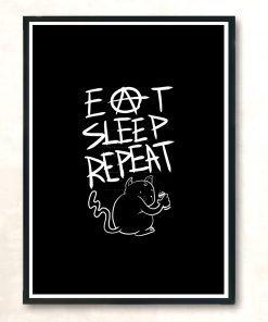 Eat Sleep Repeat Modern Poster Print