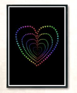 Echo Rainbow Jewel Hearts Modern Poster Print