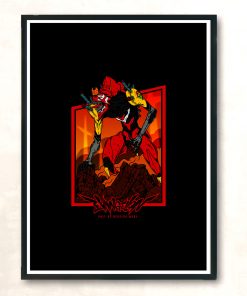 Eva Unit 02 Berserk Mode Modern Poster Print