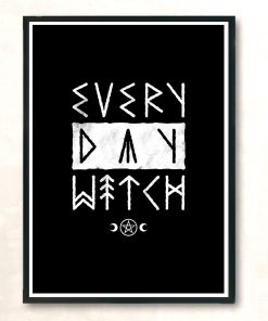 Every Day Witch Goth Runes Modern Poster Print