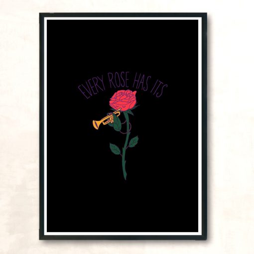 Every Rose Has Its Horn Modern Poster Print