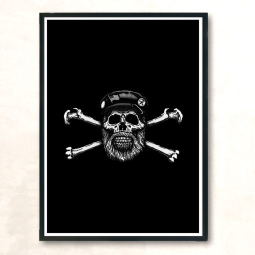 Fathers Day Skull 2 Modern Poster Print