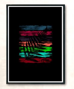 Fern Colors Modern Poster Print