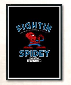 Fightin Spidey Modern Poster Print