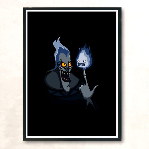 Finger Flame Modern Poster Print