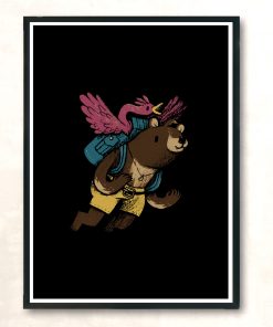 Flight Of The Honey Bear Modern Poster Print