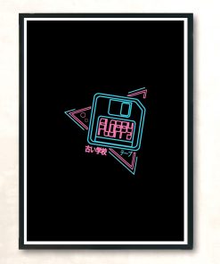 Floppy Neon Modern Poster Print