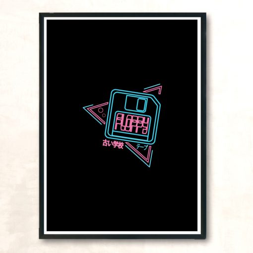 Floppy Neon Modern Poster Print