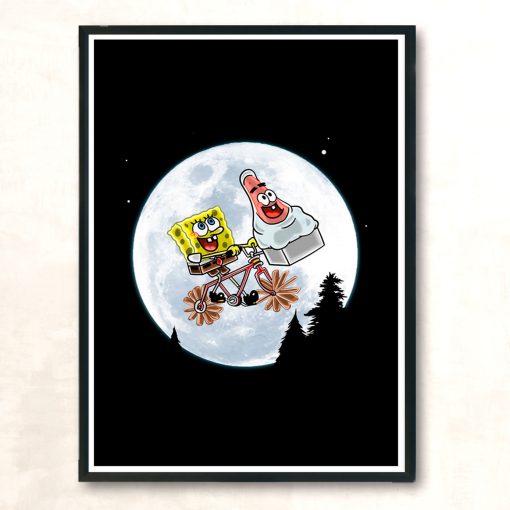 Flying Sponge Modern Poster Print