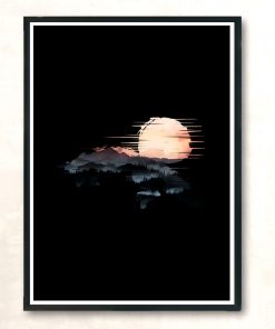 Fox Sun Modern Poster Print