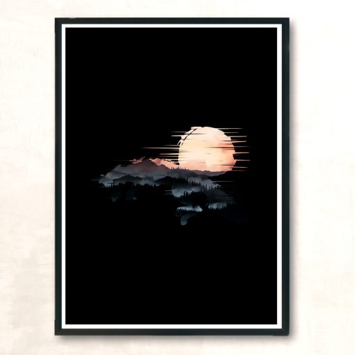 Fox Sun Modern Poster Print