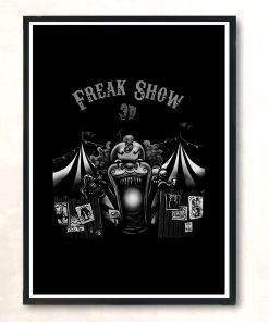 Freakshow Facade Black And White Modern Poster Print