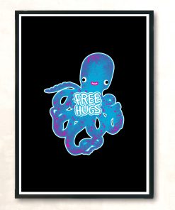 Free Hugs Octopus Modern Poster Print