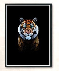 Frontal Tribal Tiger Modern Poster Print