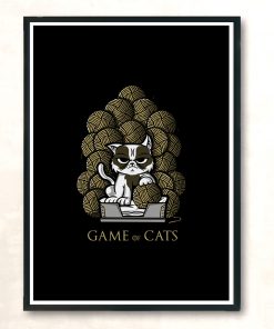 Game Of Cats Modern Poster Print