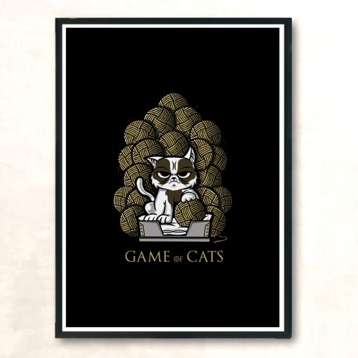 Game Of Cats Modern Poster Print