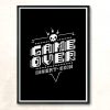 Game Over White Modern Poster Print