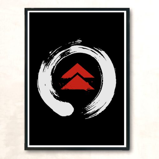 Ghost Enso Circle Modern Poster Print