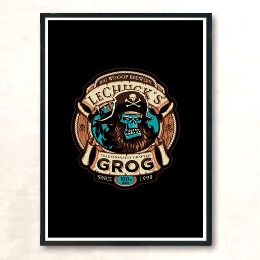 Ghost Pirate Grog Modern Poster Print