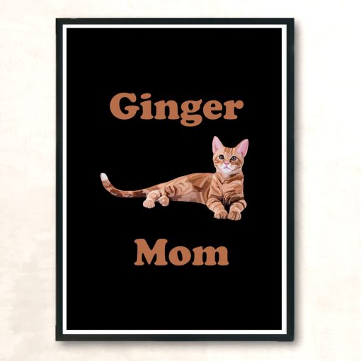 Ginger Cat Mom Modern Poster Print