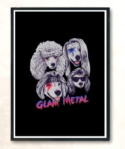 Glam Metal Modern Poster Print