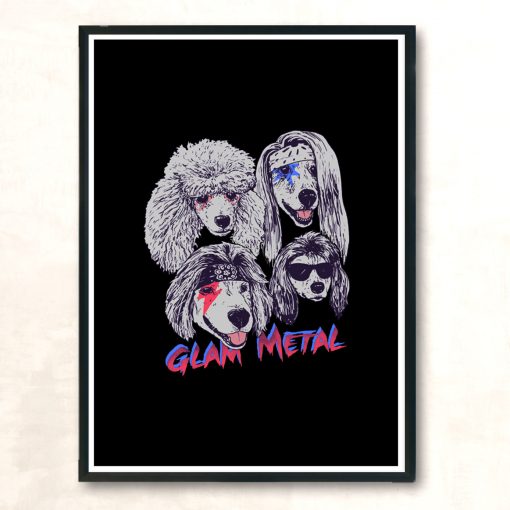 Glam Metal Modern Poster Print