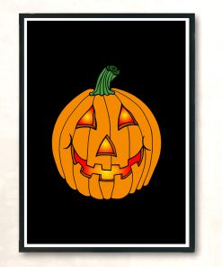 Glowing Happy Jack O Lantern Modern Poster Print