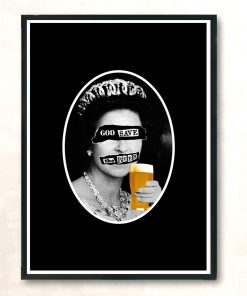 God Save The Beer Modern Poster Print