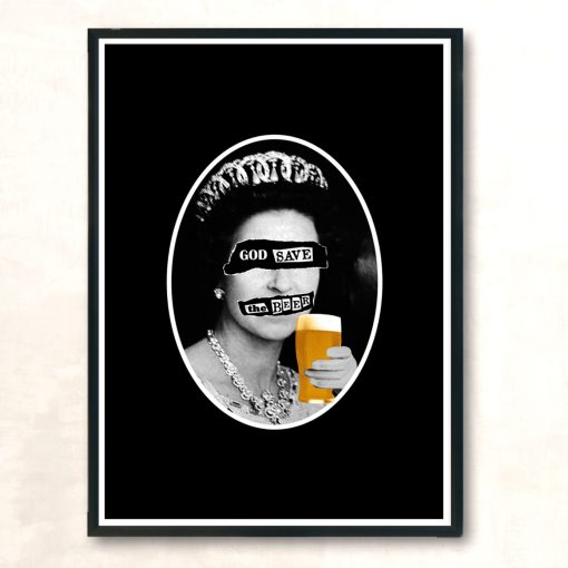 God Save The Beer Modern Poster Print