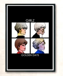 Golden Days Modern Poster Print