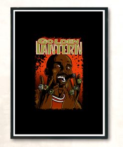 Golden Lantern Modern Poster Print