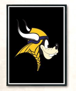 Goofy Minnesota Vikings Kidss Vintage Wall Poster