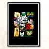 Grand Theft Ball Z Modern Poster Print