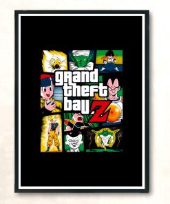 Grand Theft Ball Z Modern Poster Print