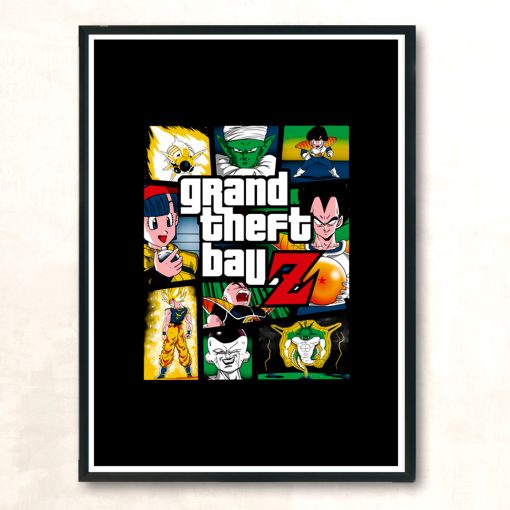 Grand Theft Ball Z Modern Poster Print