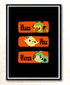 Grass Fire And The Water Modern Poster Print