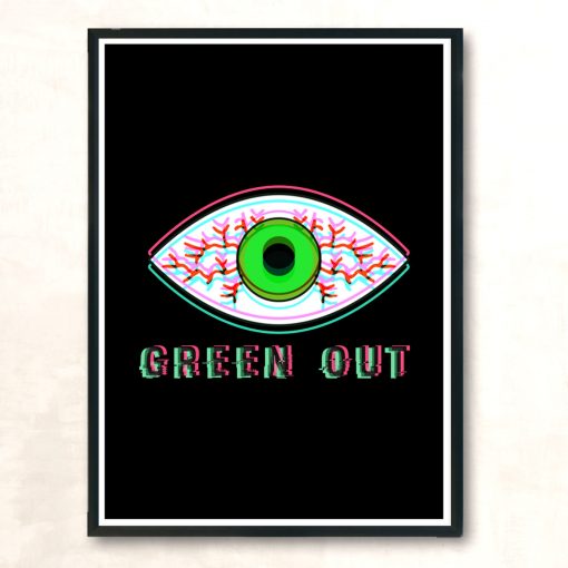 Green Out Modern Poster Print