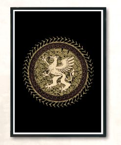 Griffin Vintage Emblem Modern Poster Print