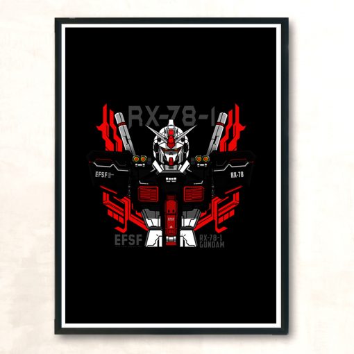 Gundam Rx 78 1 Modern Poster Print