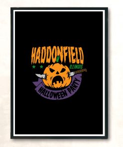 Haddonfield Halloween Party Modern Poster Print