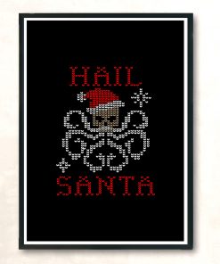 Hail Santa Modern Poster Print