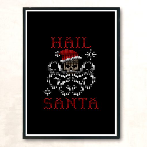 Hail Santa Modern Poster Print