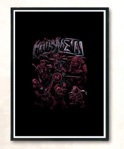 Hairy Metal Modern Poster Print