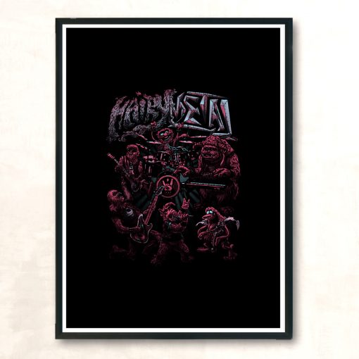 Hairy Metal Modern Poster Print