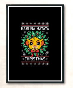 Hakuna Matata Ugly Christmas Sweater Modern Poster Print